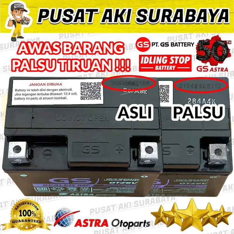 ASLI GS ASTRA GTZ6V ORIGINAL ACCU AKI KERING SEPEDA MOTOR YAMAHA ALL NEW NMAX LEXI MTZ6S YTZ6V 3