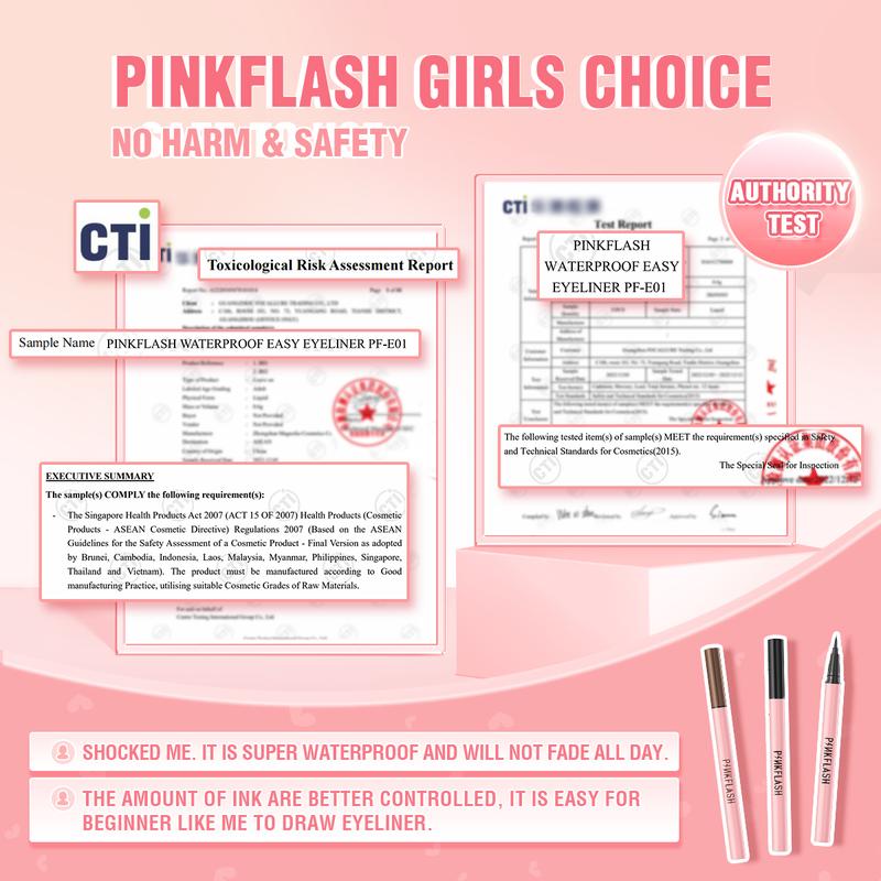 [Official] PINKFLASH #OhMyLine Eyeliner Pensil Hitam Anti Air Tahan Lama- Up to 12hours PF-E01 8