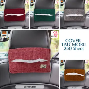 Cover Tisu Mobil Polos Kanvas Jepang