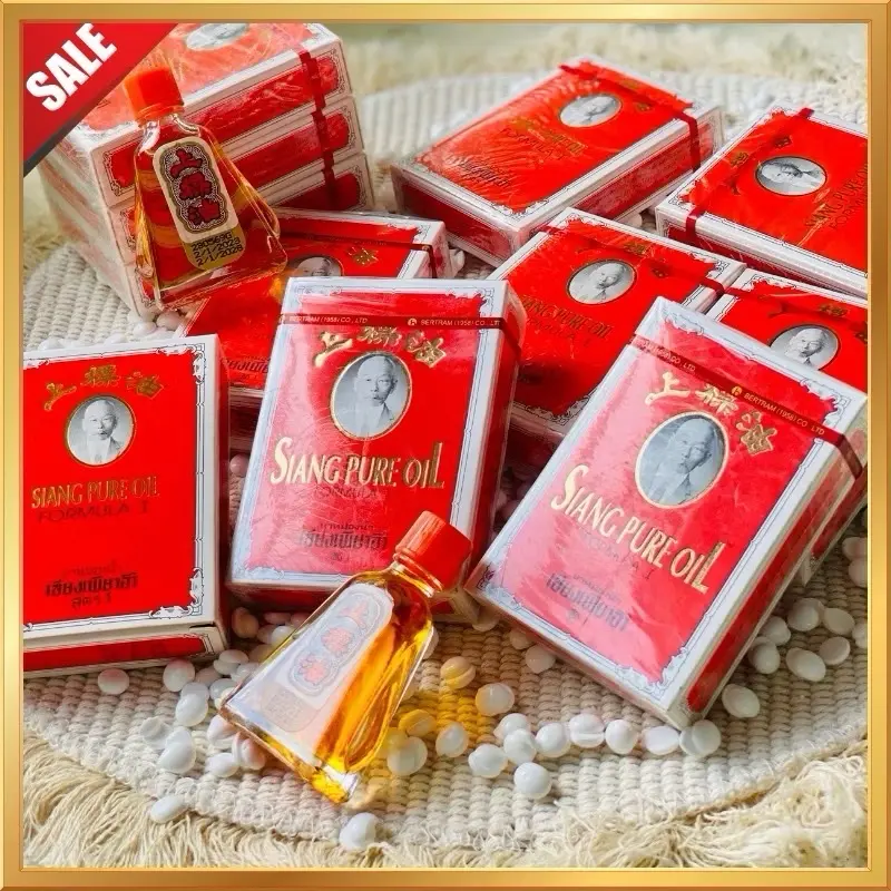 Lốc 6 chai dầu Ông Già Thái 7ml - Chuẩn hàng Nội Địa - Dầu thơm nóng đặc trưng, Dầu nước vàng óng