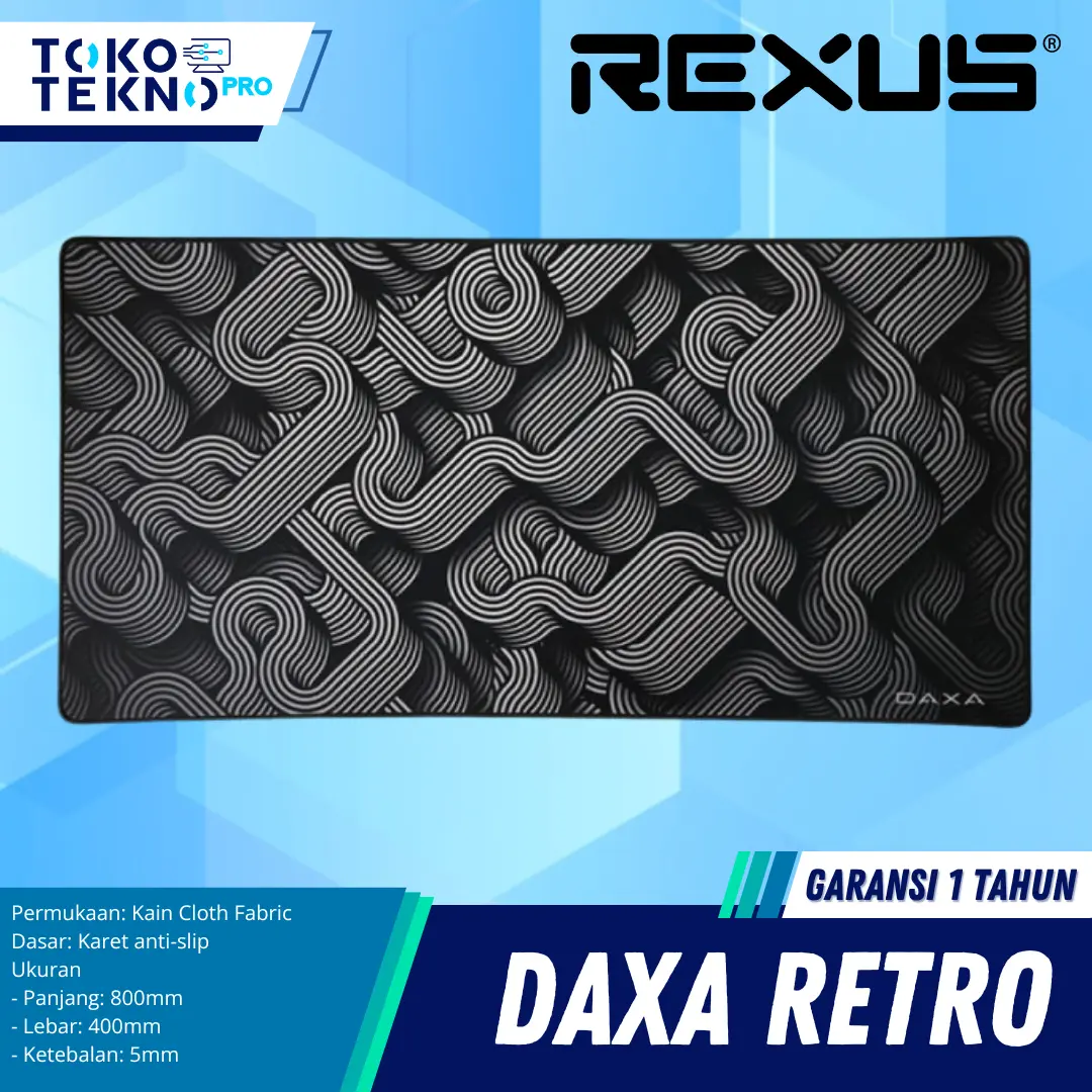 Rexus Daxa Retro Gaming Mousepad Cloth XL Mouse Kain