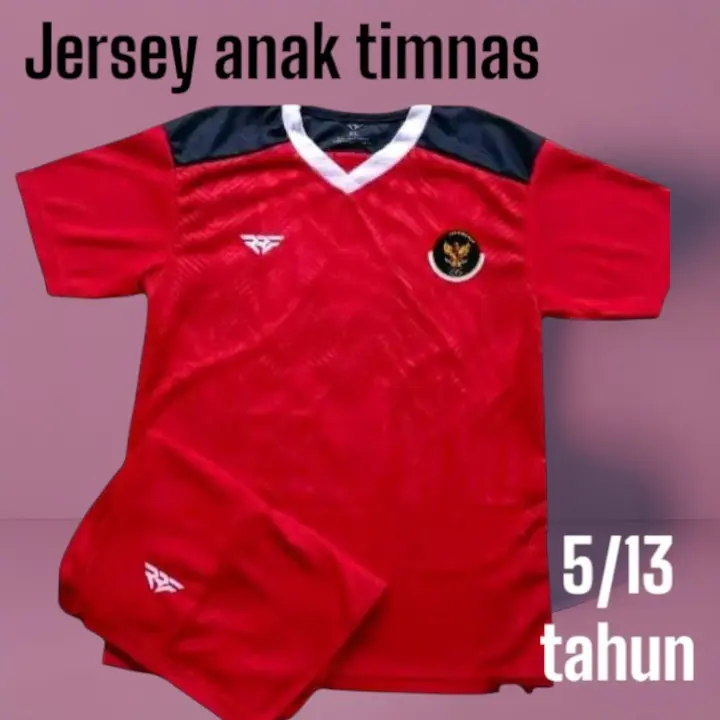 Baju Bola Anak timnas suporter, GRATIS SABLON NAMA DAN ANGKA baju olahraga setelan jersey sport dryfit. Outdoor 3