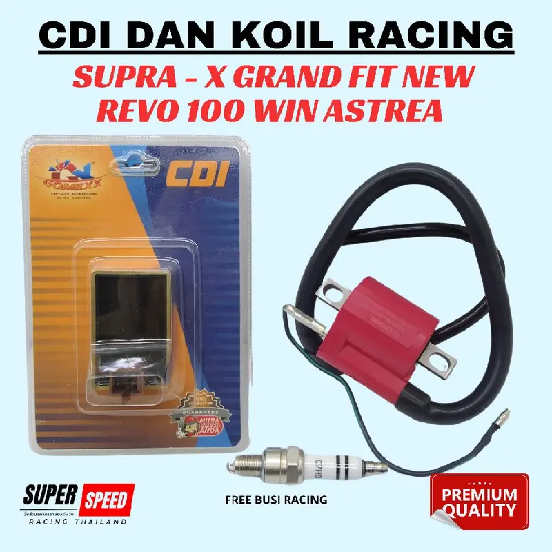 Cdi Racing Supra X Lama Supra Fit Lama/New Grand Revo Lama Plus Koil dan Busi Racing Motorcycle 1
