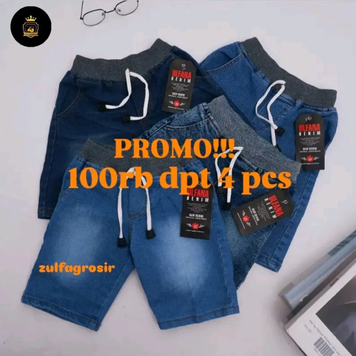 Celana Pendek Anak Paket dapat 5 celana, SOFT JEANS Celana Chinos Pendek Jeans Usia 1-12 Tahun Fashion Kids Denim