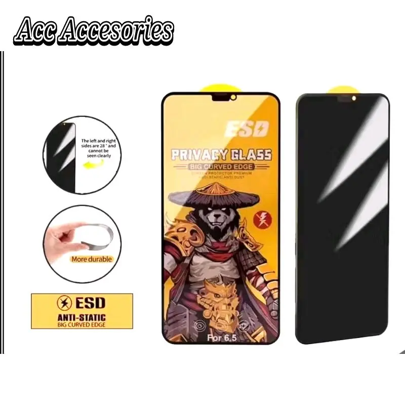 Anti Spy Glossy - Untuk Realme + Bonus Case / Hf - Anti Gores Kaca REALMI ALL TYPE