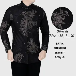 KEMEJA BATIK PRIA SLIM FIT / BAJU BATIK PRIA SLIM FIT ACS 150 Casual Formal Katun Motif Mewah Tangan Panjang batik  slim abstrak