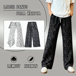 loose pants pria Celana Lurus Longgar Korean Style Baggy Casual Pants Celana Kulot Pria Korean Style Sweatpants Pria