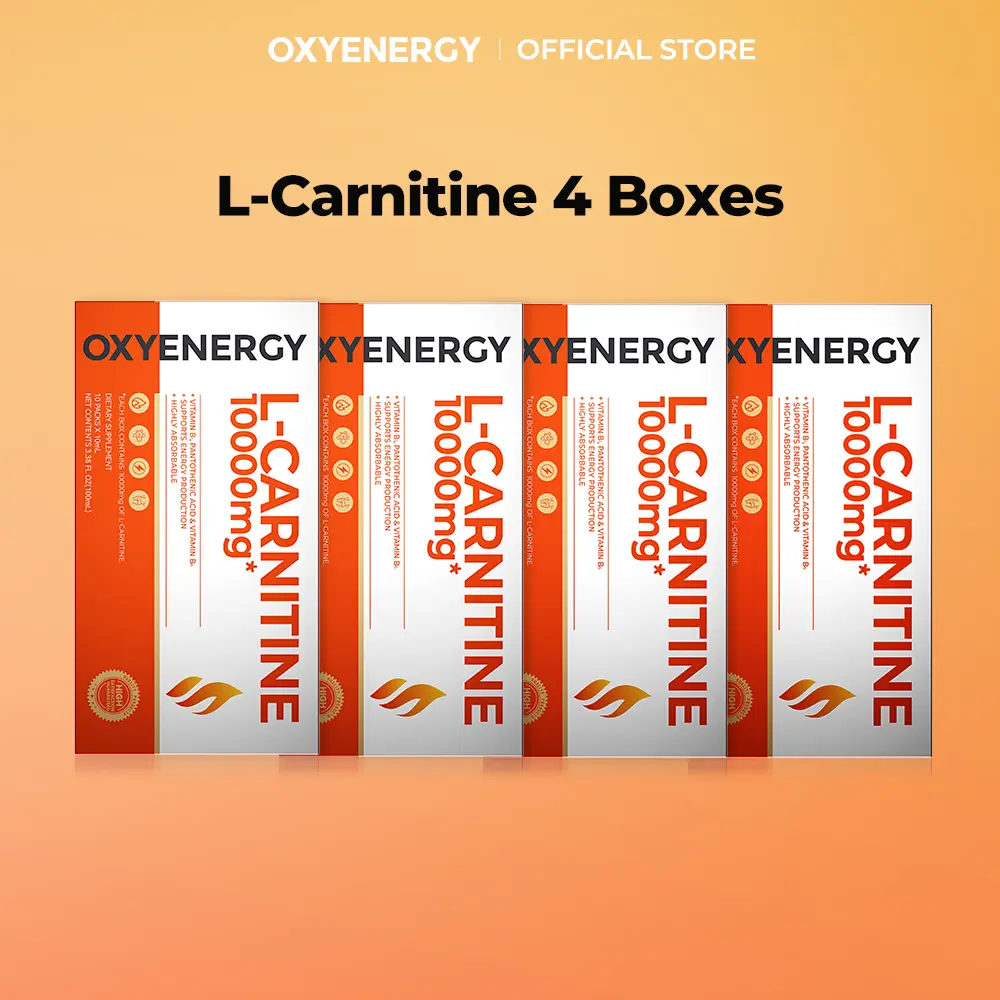 l-carnitine 10000 OXYENERGY 10000mg [Earliest Expiry Dec 2026] 4 botol a known Liver-Detoxifying Anti-Oxidant G&G Alpha Liponsäure 100 Flavor:Black Forest Cake