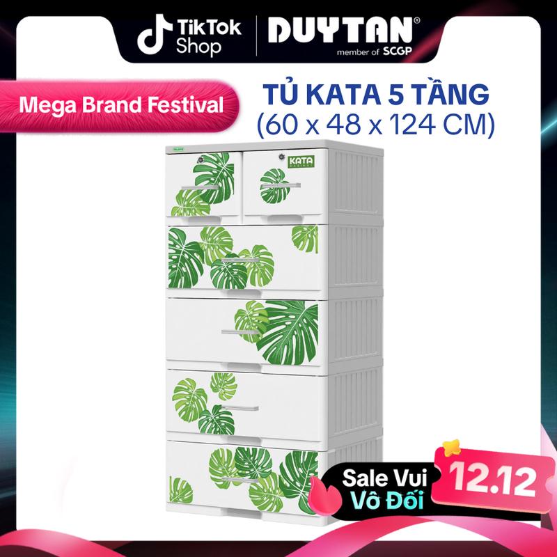   Campaign  Tủ KATA 5 tầng DUY TÂN nhựa PP ABS bao gồm 4 hộc lớn và 2 hộc nhỏ tủ quần áo đa năng tiện lợi 