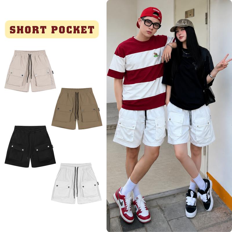 Quần Pocket SAIGONESE Quần Đùi Túi Hộp Unisex Nam Nữ 4 Màu quan short Menswear - QS02SG