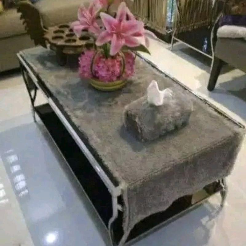 taplak meja polos ukuran 75cm x 45cm TAPLAK MEJA TAMU BULU RASFUR Kain 2