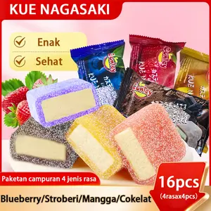 COD  RASA BARU!/ KUE NAGASAKI /15 gratis 1/ Ice Skin Cake / Kue Bulan / Mooncake / Lembut / Manis / Creamy / Lezat / Segar / Tradisional / Premium / Halal / Kekinian / Snack / Dessert / Hadiah / Pesta / Lebaran / Keluarga / Sahur /