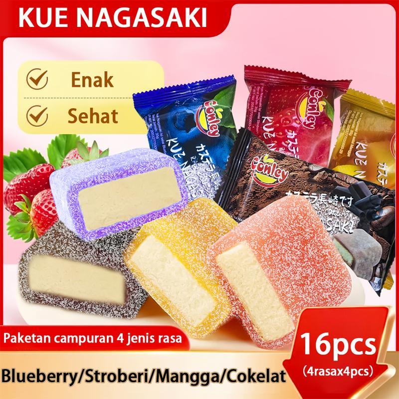 Kue Nagasaki 15+1 Gratis / Ice Skin Mooncake Halal, Lembut, Creamy, Manis, Segar / Camilan Kekinian Premium, Camilan Sehat Anak & Dewasa / Bisa COD, Oleh-Oleh, Hadiah, Snack Harian, Camilan Keluarga, Stok Terbatas, Best Seller! 0