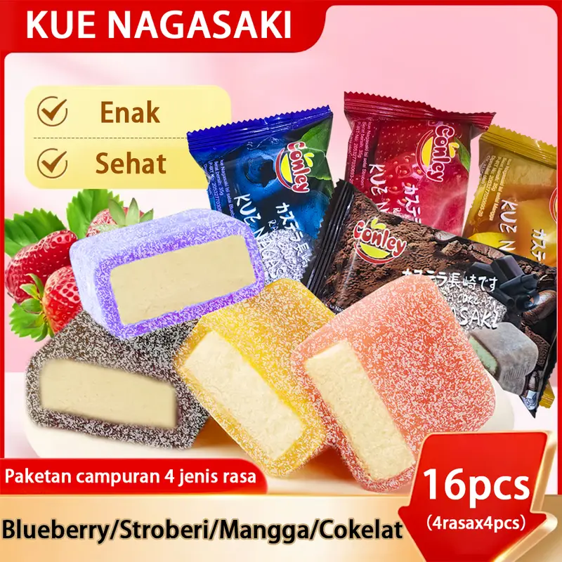 Kue Nagasaki 15+1 Gratis / Ice Skin Mooncake Halal, Lembut, Creamy, Manis, Segar / Camilan Kekinian Premium, Camilan Sehat Anak & Dewasa / Bisa COD, Oleh-Oleh, Hadiah, Snack Harian, Camilan Keluarga, Stok Terbatas, Best Seller! 0