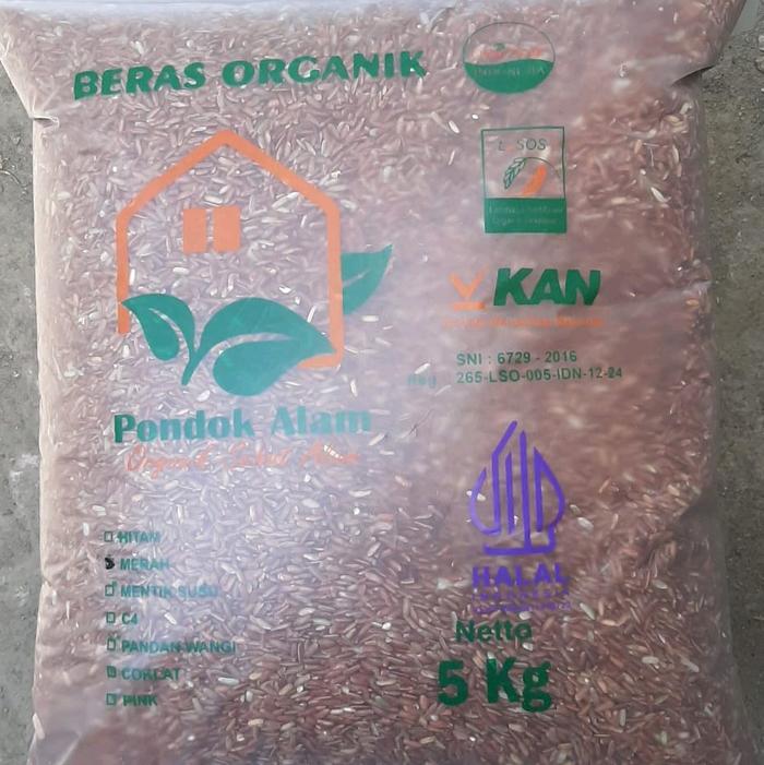 Gambar beras merah organik "Pondok Alam" 5 kg dari Pondok Alam Kab. Sleman Tokopedia