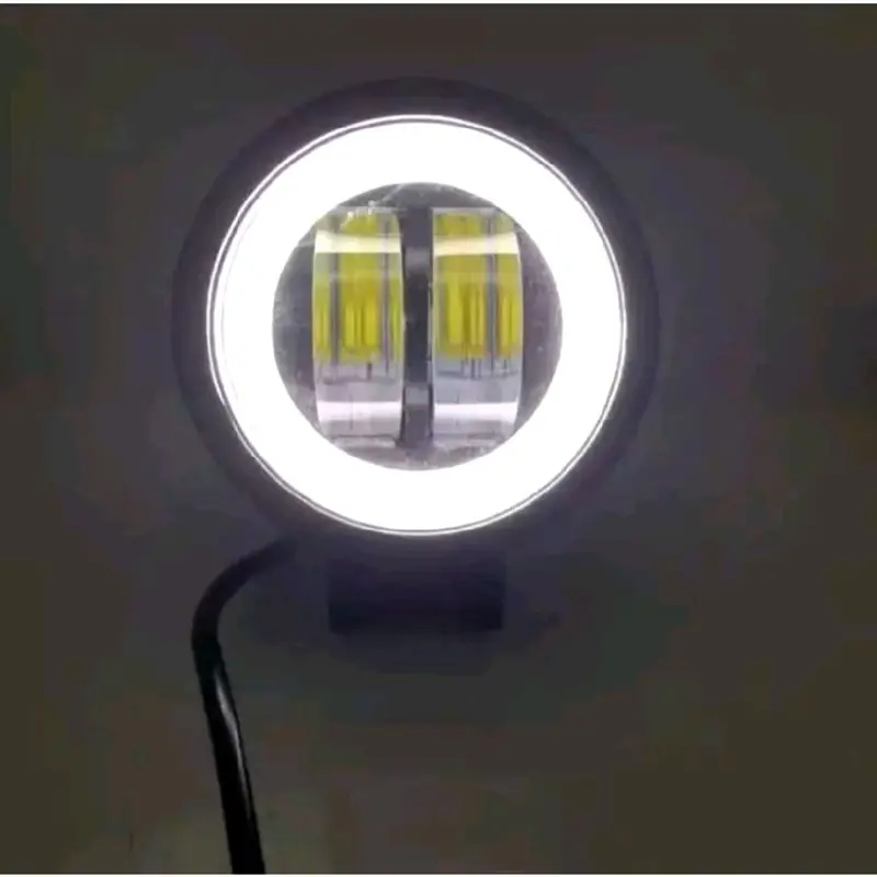 Lampu Tembak Sorot Daymaker 2 Lensa LED CWL Plus Ring Angel Eyes Cahaya 20 Watt Universal bunus breket dan Baut Bulat Waterproof Motor 7