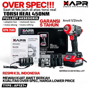 BOR IMPACT WRENCH AP127+ 650NM BODY KECIL TENAGA BESAR PEMBUKA BAUT RODA CVT MOTOR MOBIL impact  wrench