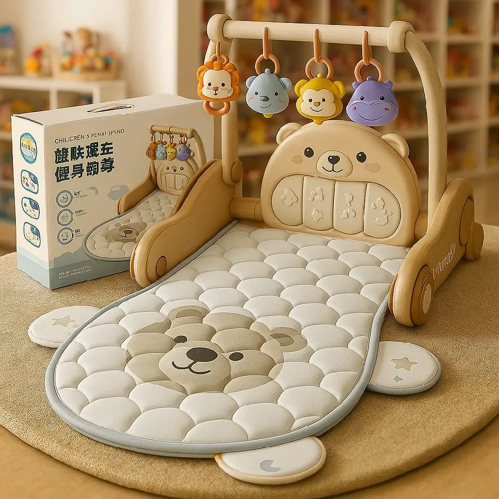 THẢM NHẠC ĐA NĂNG 3IN1 – VỪA LÀ THẢM NẰM, XE TẬP ĐI, VỪA LÀ ĐÀN PIANO CHO BÉ YÊU!