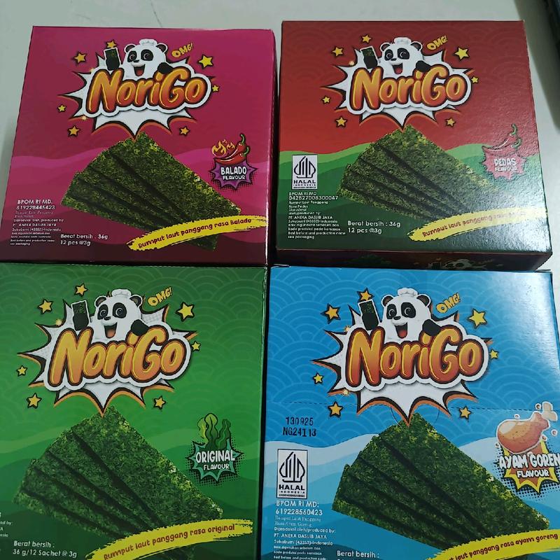NoriGo rumput laut sachet isi 12pcs 5
