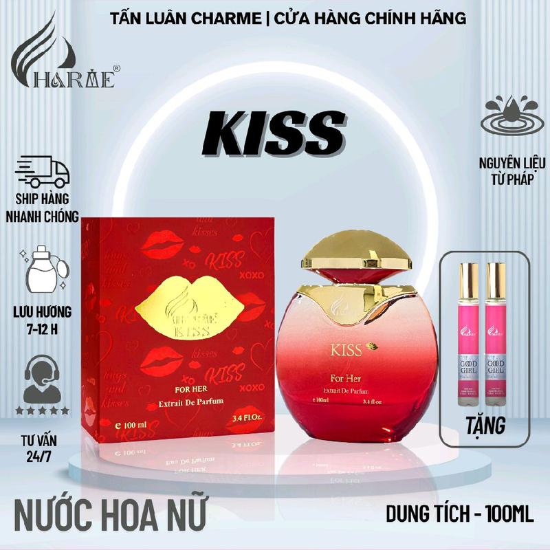 [Tặng 2chai 10ml] Nước Hoa Charme Kiss 100ml - Nước Hoa Charme Perfume dành cho nữ ngọt ngào