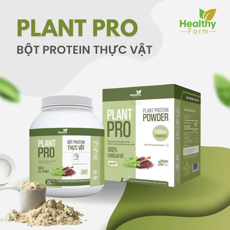 Bột Protein Thực Vật Plant Pro Từ Đạm Đậu Hà Lan & Đạm Gạo Lứt Hộp 2kg