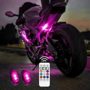 注目 ワイヤレスLEDストロボライト リモコン付き、USB充電式防水・衝突防止の緊急警告用LEDライト（車・オートバイ・ドローン・航空機・自転車用）、人気商品