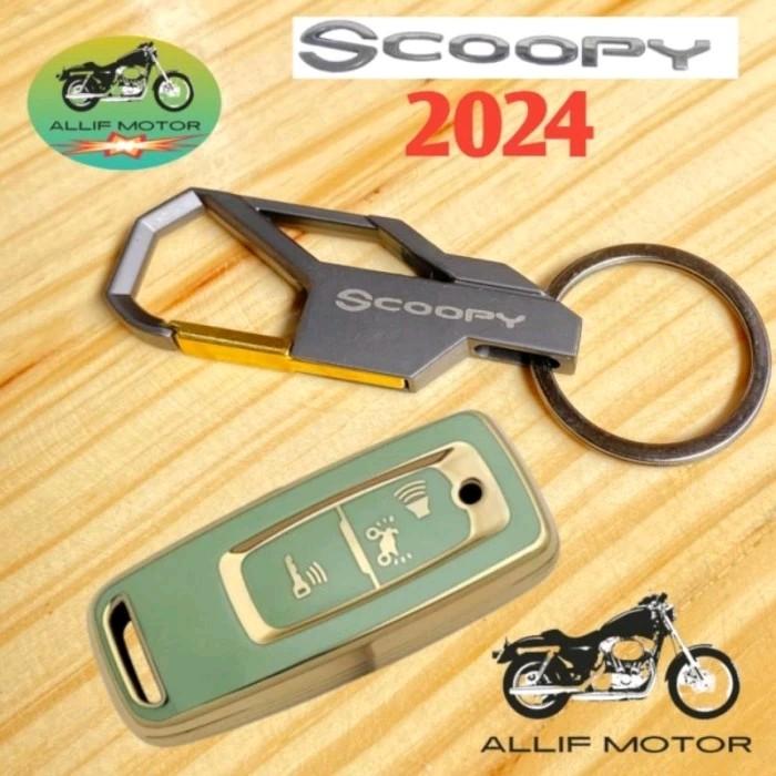 Cover Remote Scoopy 2024 - 2025 Silikon Remote Scoopy New Plus Gantungan Kunci Bahan Premium 4