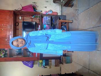 Product Review of Gamis Muslim Anak Perempuan Usia 6 7 8 9 10 11 12 13 Tahun Padma Syari Kids Bahan cringkel Brukat from R**🌺 0