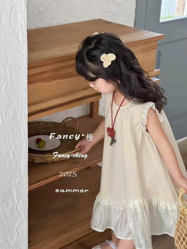 [VHH065] Quần áo trẻ em, Set váy  kèm vòng cổ QCCC loại 1 chất tơ mềm mát, nhẹ phong cách dễ thương cho bé gái 3