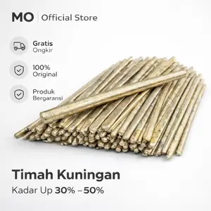 Material Online Timah Patri Batangan Super No 1 Varian 1 KG Timah Kuningan Asli 100% Batangan Solder Las Sambungan Seng Talang Gantungan Kait Serbaguna untuk Las Seng dan Gantungan Kait