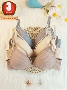 Sujetador sin aros con recorte para mujer, sujetador con tirantes ajustables, suave y cómodo para el día a día, lencería de mujer para todas las temporadas
