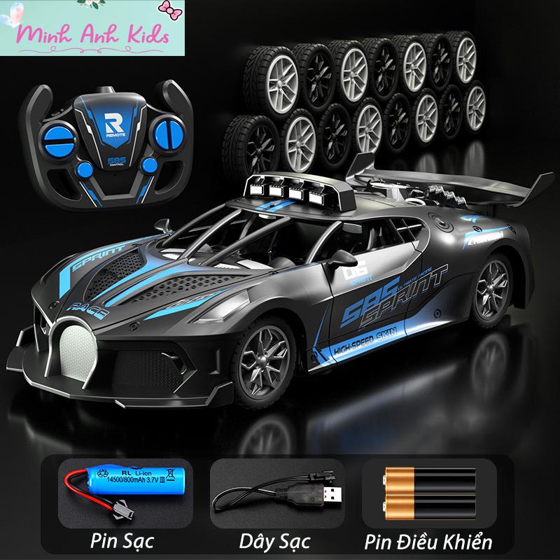 Siêu Xe Bugati Điều Khiển Sử Dụng Pin Sạc Toy Đèn Ô Tô Đồ Chơi xeđuađịahình điềukhiển xe điều xe điều địa hình