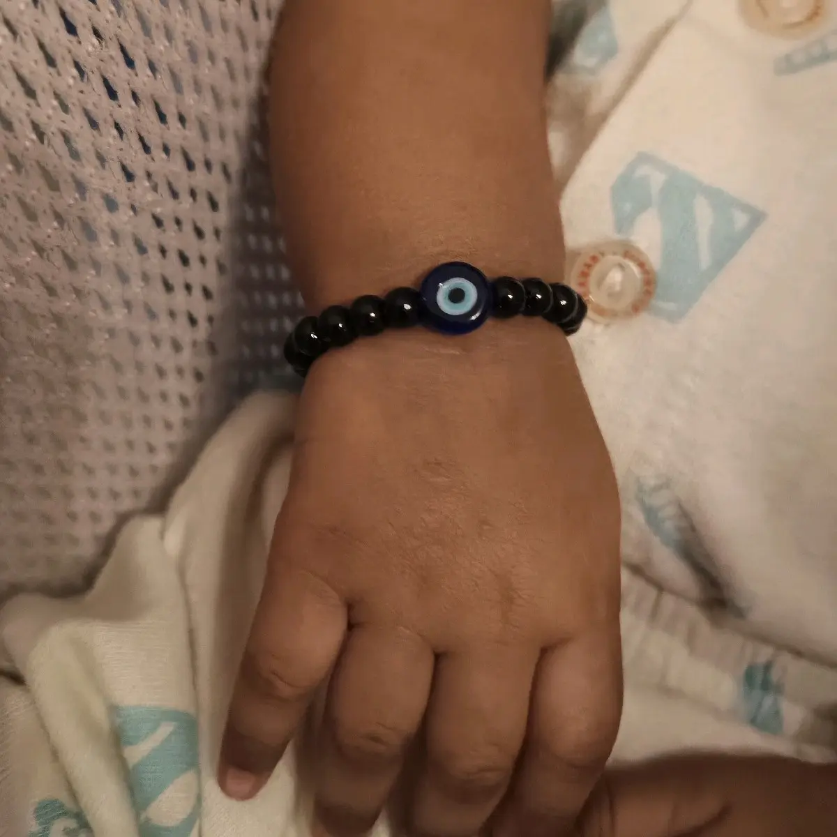Evil Eye Stretchable Bracelet and Anklet for Newborn Baby  and Kids