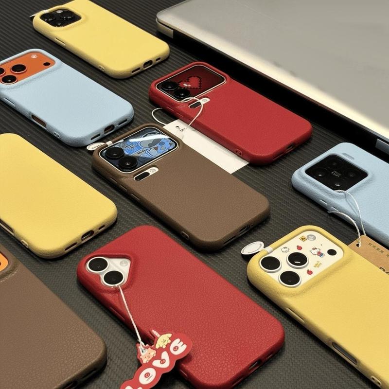 Bán Nóng Trường Hợp Điện Thoại Cho IPhone 18 17 16 15 14 13 12 11 Pro Max 7 8 Plus X Xr Xs Max, Giả Da Vật Liệu, Chống Sốc. Đen Trắng Vàng Xanh Rose Red Coffee Wine