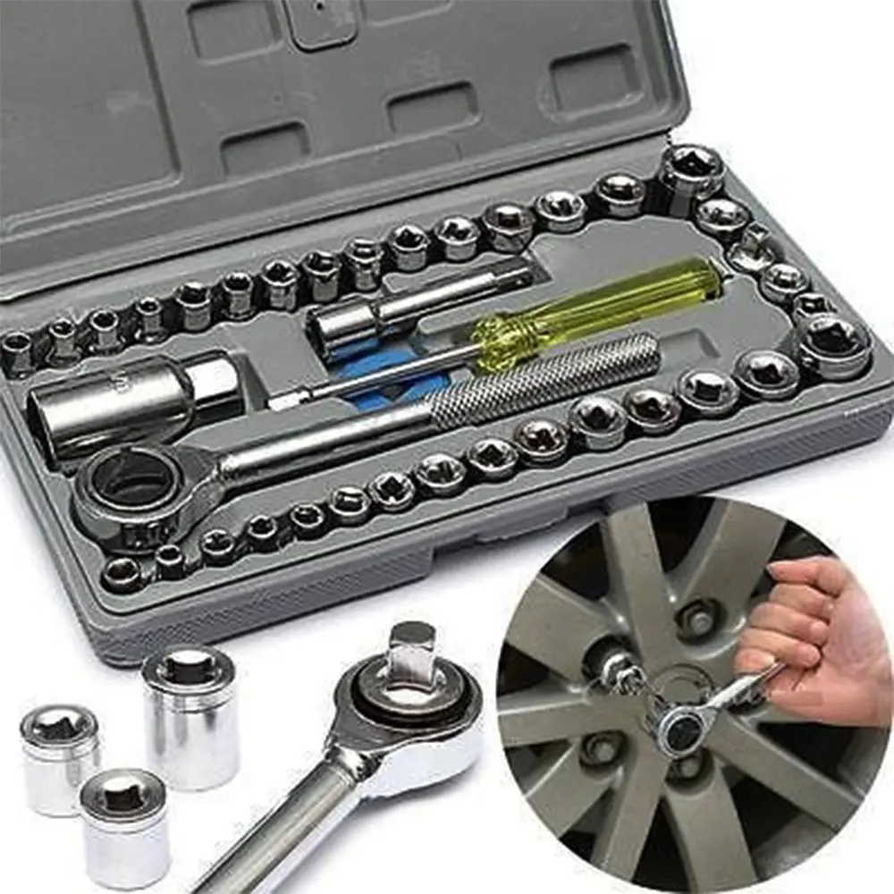 Kunci shock set Kunci rachet set / Kunci sok set 10pcs 8/24 socket wrench set