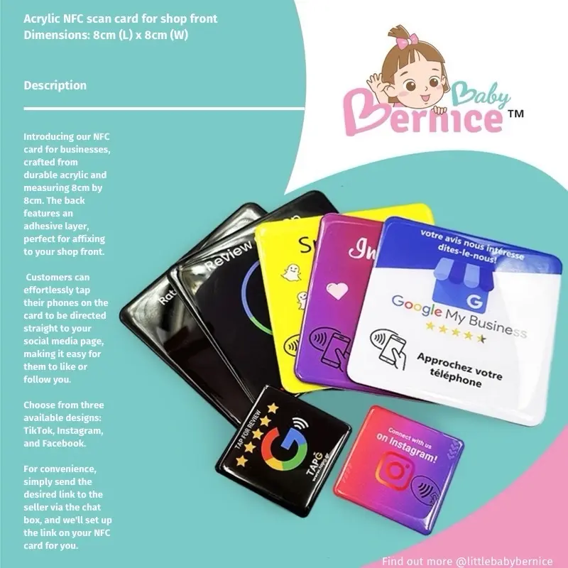 NFC card for business shop front