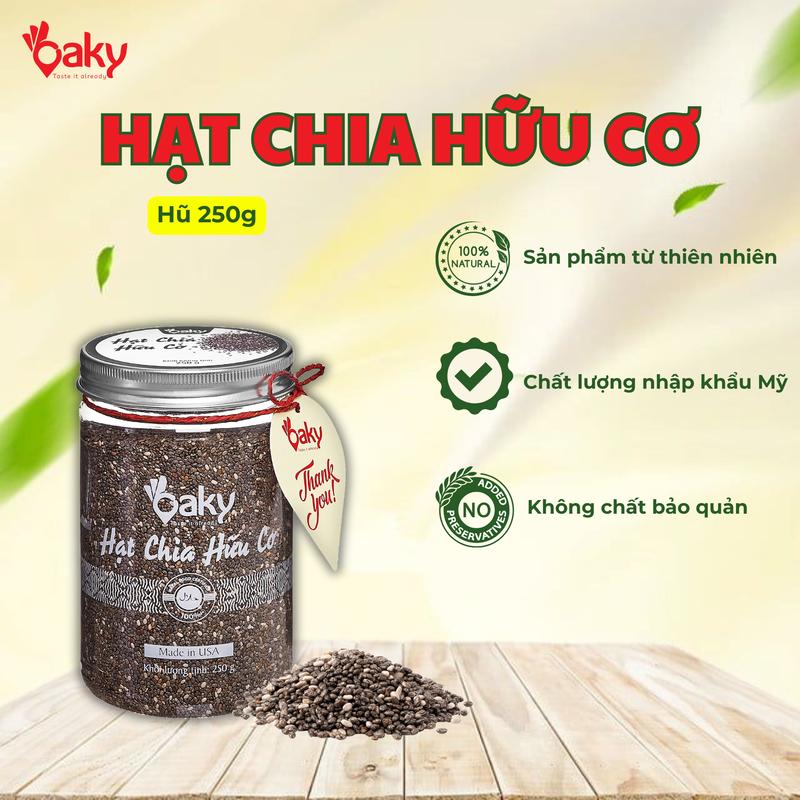 Hạt Chia Hữu Cơ Oaky Nhập Khẩu Mỹ - Hũ 250g 1