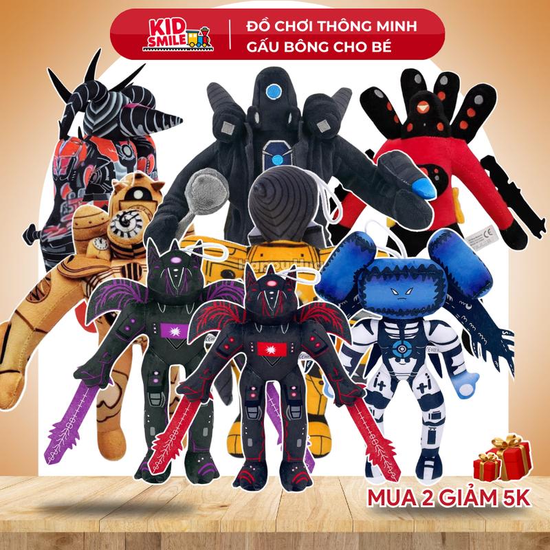  Gấu bông Skibidi Toilet V2 Titan Cameraman Trio Clock TV Man Speakerman Thú Bông Bồn Cầu Vui Nhộn Mềm Mịn Cho Bé 