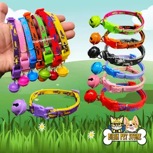 Kalung Kucing Motif Paw Lonceng Doraemon Bahan Tebal