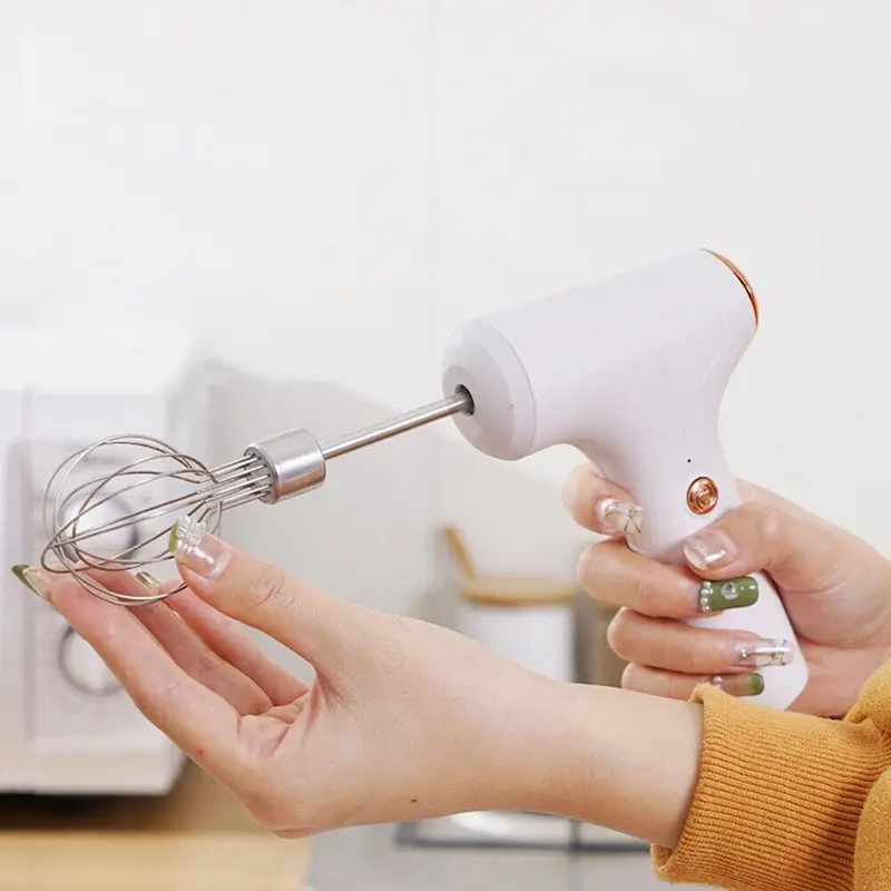 Mixer Tangan Mini Tanpa Kabel USB Rechargeable Hand Mixer 2 Detachable Whisk/Super Hand Mixer Free 2 Buah Alat Pengocok / Mixer RANDOM 7