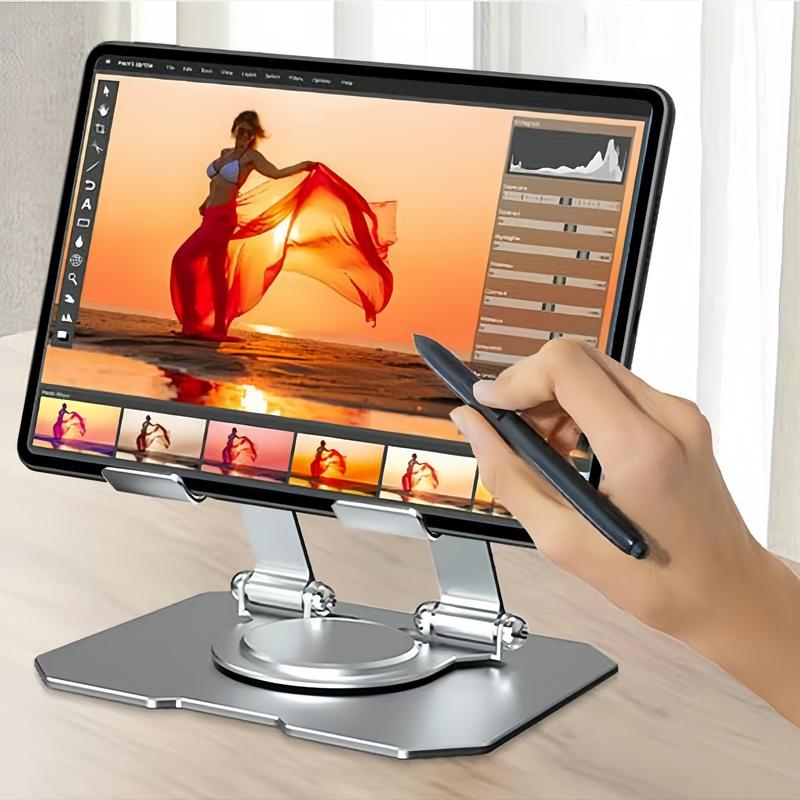 Giá đỡ máy tính bảng 360 °, Giá đỡ tản nhiệt để bàn, Giá đỡ iPad tiện lợi, Giá đỡ máy tính bảng đa chức năng, tương thích với tất cả các loại điện thoại và máy tinh bảng