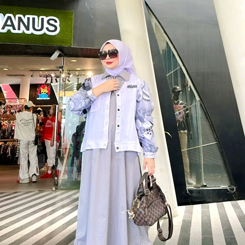 Set Jaket Agiez Millenium by Calistha - Baju Muslim Wanita - Katun Panjang 7