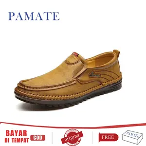 PAMATE Sepatu Pria Kulit Asli Terlaris Style Bisnis Santai Bahan Berkualitas Tinggi Cocok Semua Acara OOTD Shoes