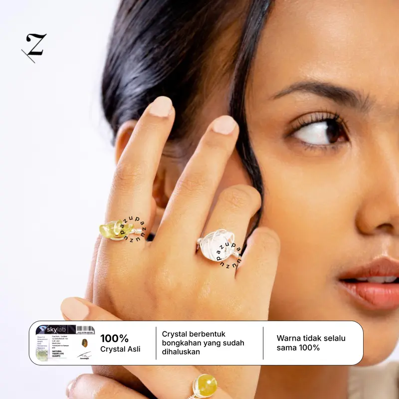 Zupazupazuu Wire Ring Myriad Cincin Crystal II Berbentuk Bunga Menghubungkan Kisah Cinta [Mystery Gift Random] 1