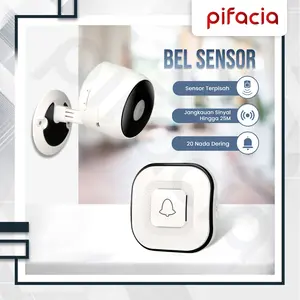 PIFACIA Bel Pintu Masuk  Rumah Toko Sensor Gerak Otomatis 20 Nada Dering Anti Maling Wireless Doorbell Infrared
