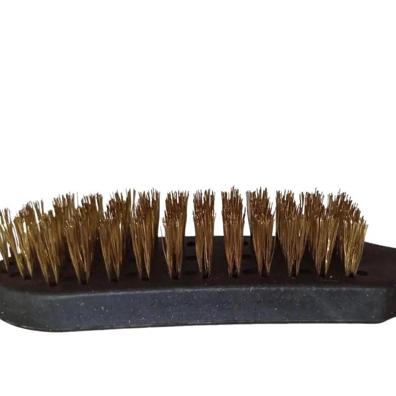 Đồ đánh rỉ sắt & Bàn chải đồng cán nhựa đen chất lượng cao Làm Sạch hiệu quả cho bề mặt kim loại