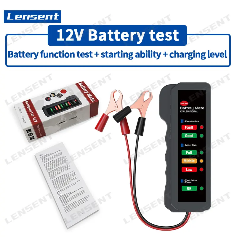 Lensent BM310 12V battery test car battery tester motorcycle battery battery tester