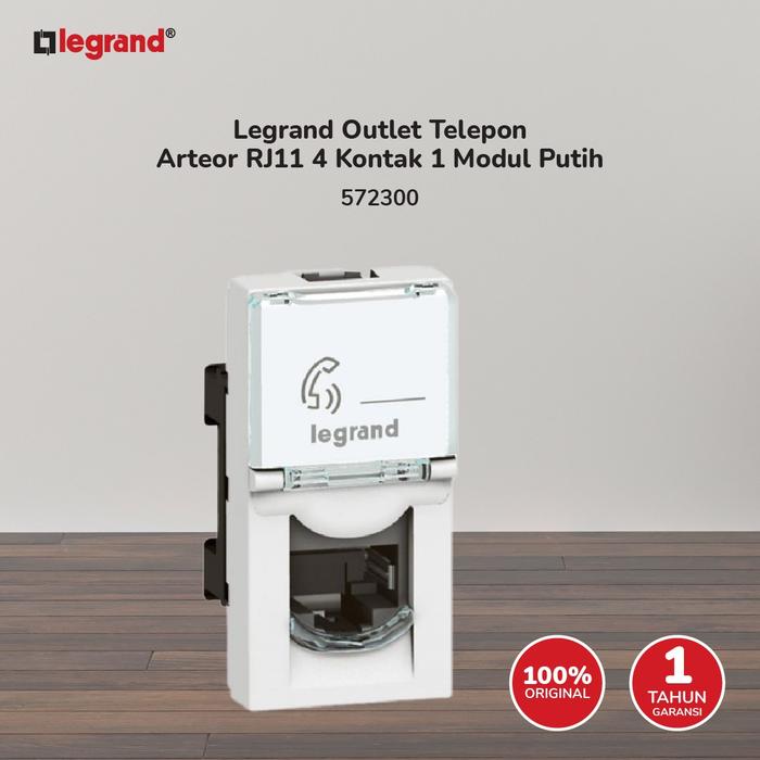 Gambar Legrand Outlet Telepon Arteor RJ11 4 Kontak 1 Modul Putih - 572300 dari LegrandPowerSolution.id Kota Administrasi Jakarta Barat Tokopedia