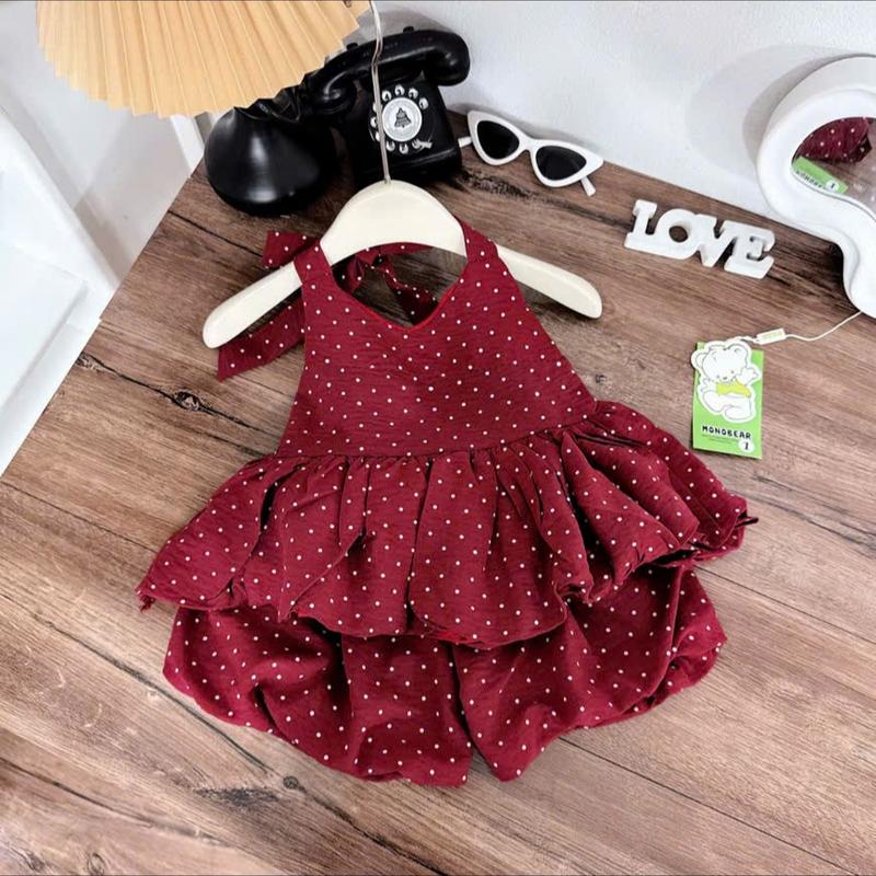 BG-Yếm Sét bộ quần áo cho bé gái kiểu yếm quần bí dáng đáng yêu vải mềm size 5kg đến 20kg