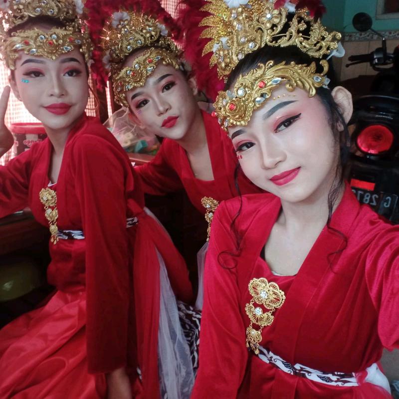 satu set kening dan sanggul siger mahkota aksesoris pengantin Elegan Hiasan 6